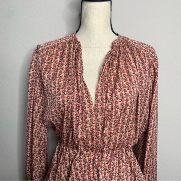 NWT Maje Rilivate Floral Print Tiered Mini Dress - Picture 11 of 17